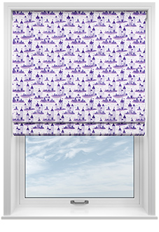 Royal Realm, Lavender - Twist&Fit Roman Blind